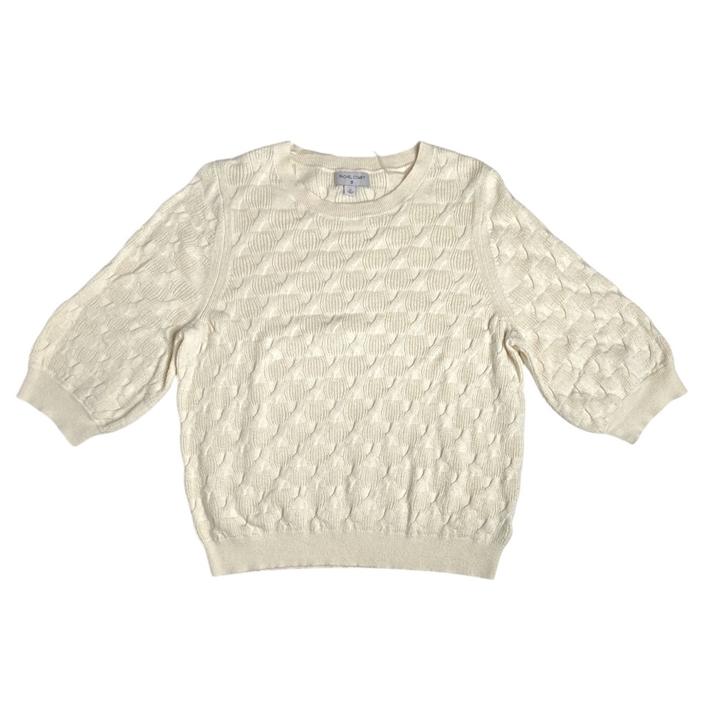 Rachel Comey For Target Cream Textured 3/4 Sleeve Sweater
